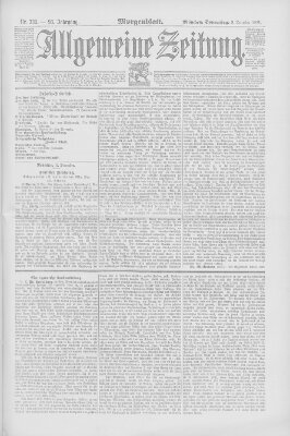 Allgemeine Zeitung Donnerstag 3. Dezember 1891