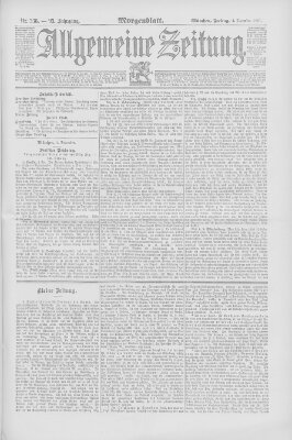 Allgemeine Zeitung Freitag 4. Dezember 1891