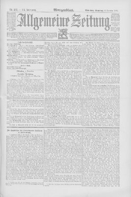 Allgemeine Zeitung Samstag 5. Dezember 1891