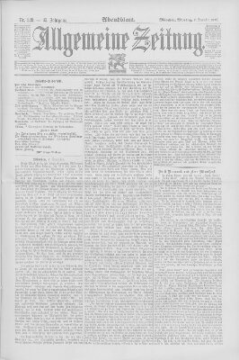 Allgemeine Zeitung Montag 7. Dezember 1891