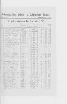 Allgemeine Zeitung Montag 11. Januar 1892