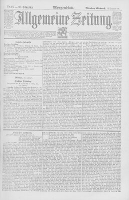 Allgemeine Zeitung Mittwoch 13. Januar 1892