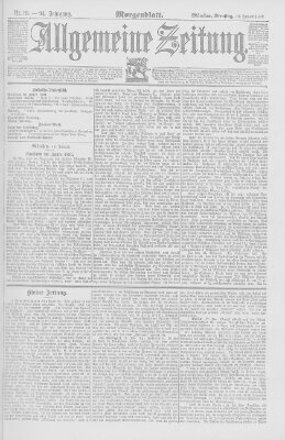 Allgemeine Zeitung Dienstag 19. Januar 1892