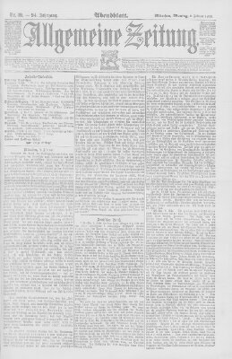 Allgemeine Zeitung Montag 8. Februar 1892