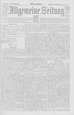 Allgemeine Zeitung Mittwoch 10. Februar 1892