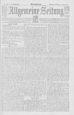 Allgemeine Zeitung Montag 15. Februar 1892