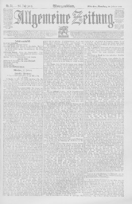 Allgemeine Zeitung Samstag 20. Februar 1892