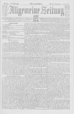 Allgemeine Zeitung Sonntag 21. Februar 1892