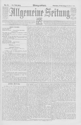 Allgemeine Zeitung Donnerstag 25. Februar 1892