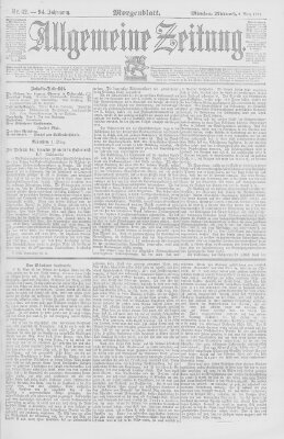 Allgemeine Zeitung Mittwoch 2. März 1892