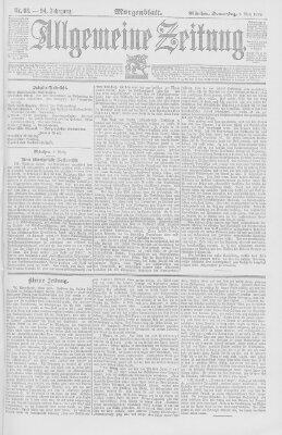 Allgemeine Zeitung Donnerstag 3. März 1892