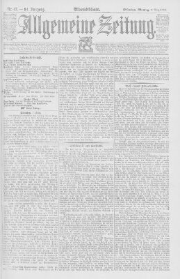 Allgemeine Zeitung Montag 7. März 1892