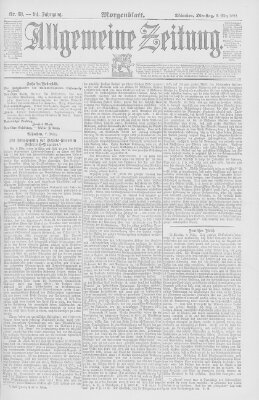 Allgemeine Zeitung Dienstag 8. März 1892