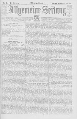 Allgemeine Zeitung Mittwoch 9. März 1892