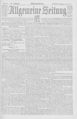 Allgemeine Zeitung Samstag 12. März 1892