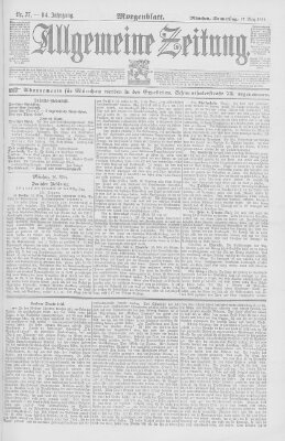 Allgemeine Zeitung Donnerstag 17. März 1892