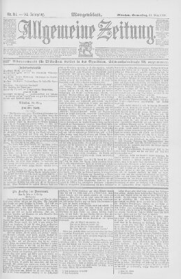 Allgemeine Zeitung Donnerstag 24. März 1892