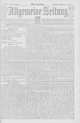 Allgemeine Zeitung Dienstag 29. März 1892