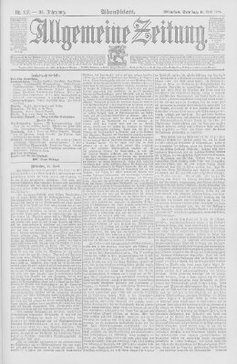 Allgemeine Zeitung Samstag 16. April 1892