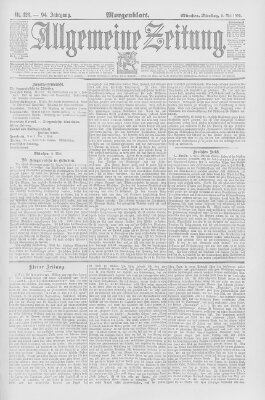 Allgemeine Zeitung Dienstag 3. Mai 1892