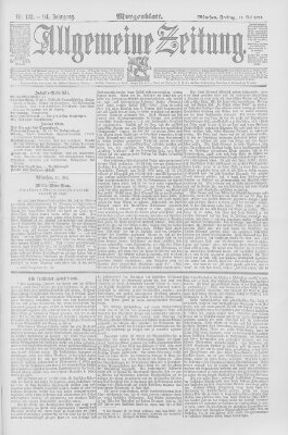 Allgemeine Zeitung Freitag 13. Mai 1892