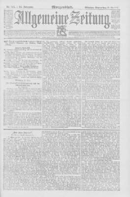 Allgemeine Zeitung Donnerstag 26. Mai 1892