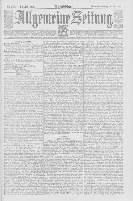 Allgemeine Zeitung Freitag 27. Mai 1892