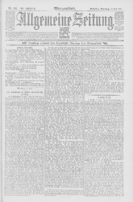 Allgemeine Zeitung Sonntag 12. Juni 1892