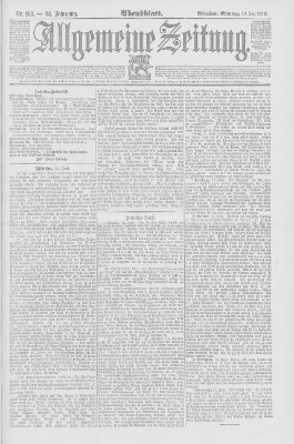 Allgemeine Zeitung Montag 13. Juni 1892