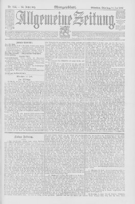 Allgemeine Zeitung Dienstag 14. Juni 1892