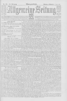 Allgemeine Zeitung Mittwoch 15. Juni 1892