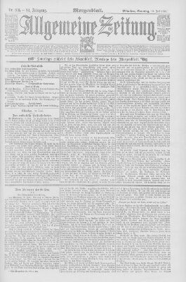 Allgemeine Zeitung Sonntag 19. Juni 1892