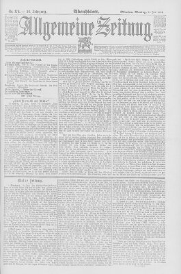 Allgemeine Zeitung Montag 20. Juni 1892