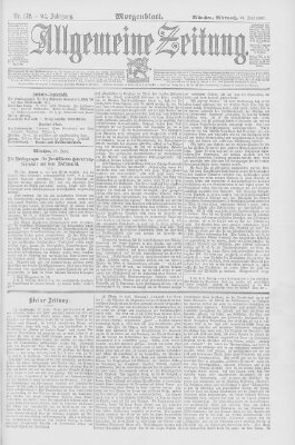 Allgemeine Zeitung Mittwoch 22. Juni 1892