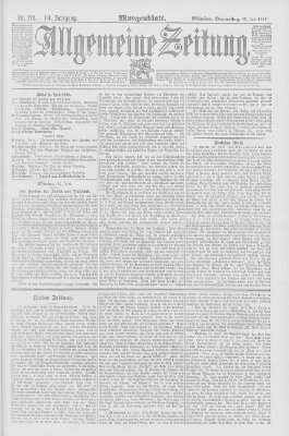 Allgemeine Zeitung Donnerstag 23. Juni 1892