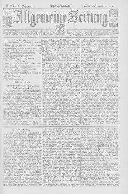 Allgemeine Zeitung Mittwoch 29. Juni 1892