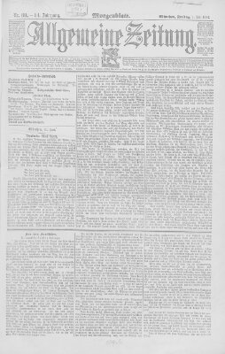 Allgemeine Zeitung Freitag 1. Juli 1892