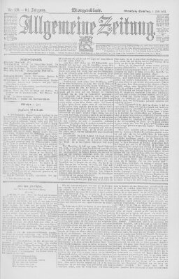 Allgemeine Zeitung Samstag 2. Juli 1892