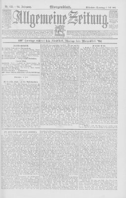 Allgemeine Zeitung Sonntag 3. Juli 1892