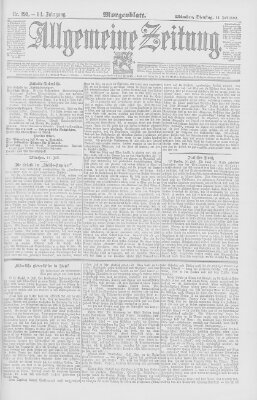 Allgemeine Zeitung Dienstag 12. Juli 1892