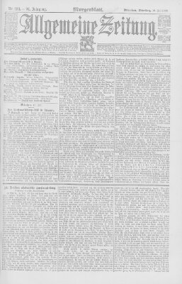 Allgemeine Zeitung Dienstag 19. Juli 1892