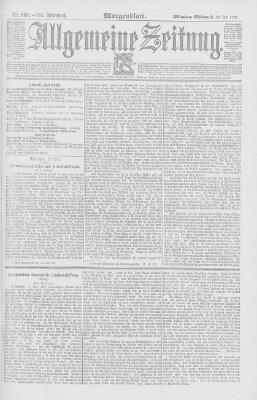 Allgemeine Zeitung Mittwoch 20. Juli 1892