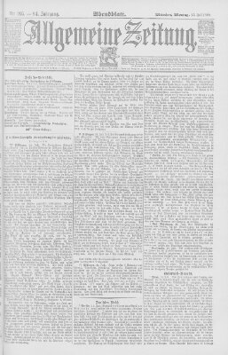 Allgemeine Zeitung Montag 25. Juli 1892