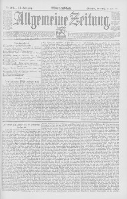 Allgemeine Zeitung Dienstag 26. Juli 1892