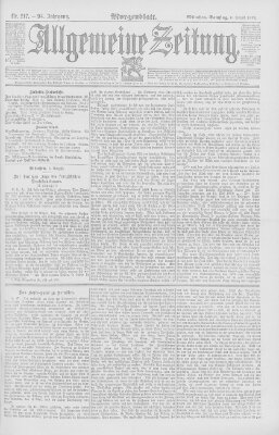 Allgemeine Zeitung Samstag 6. August 1892