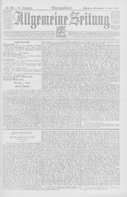 Allgemeine Zeitung Mittwoch 10. August 1892