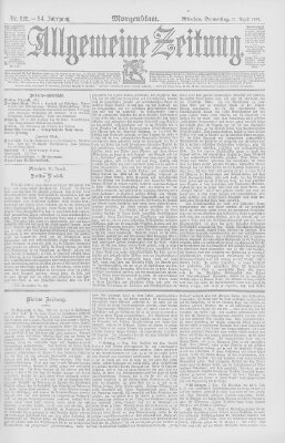 Allgemeine Zeitung Donnerstag 11. August 1892