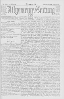 Allgemeine Zeitung Freitag 12. August 1892