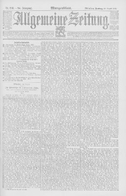 Allgemeine Zeitung Freitag 19. August 1892