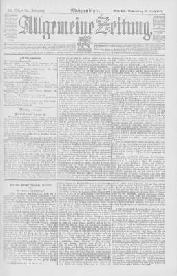 Allgemeine Zeitung Donnerstag 25. August 1892